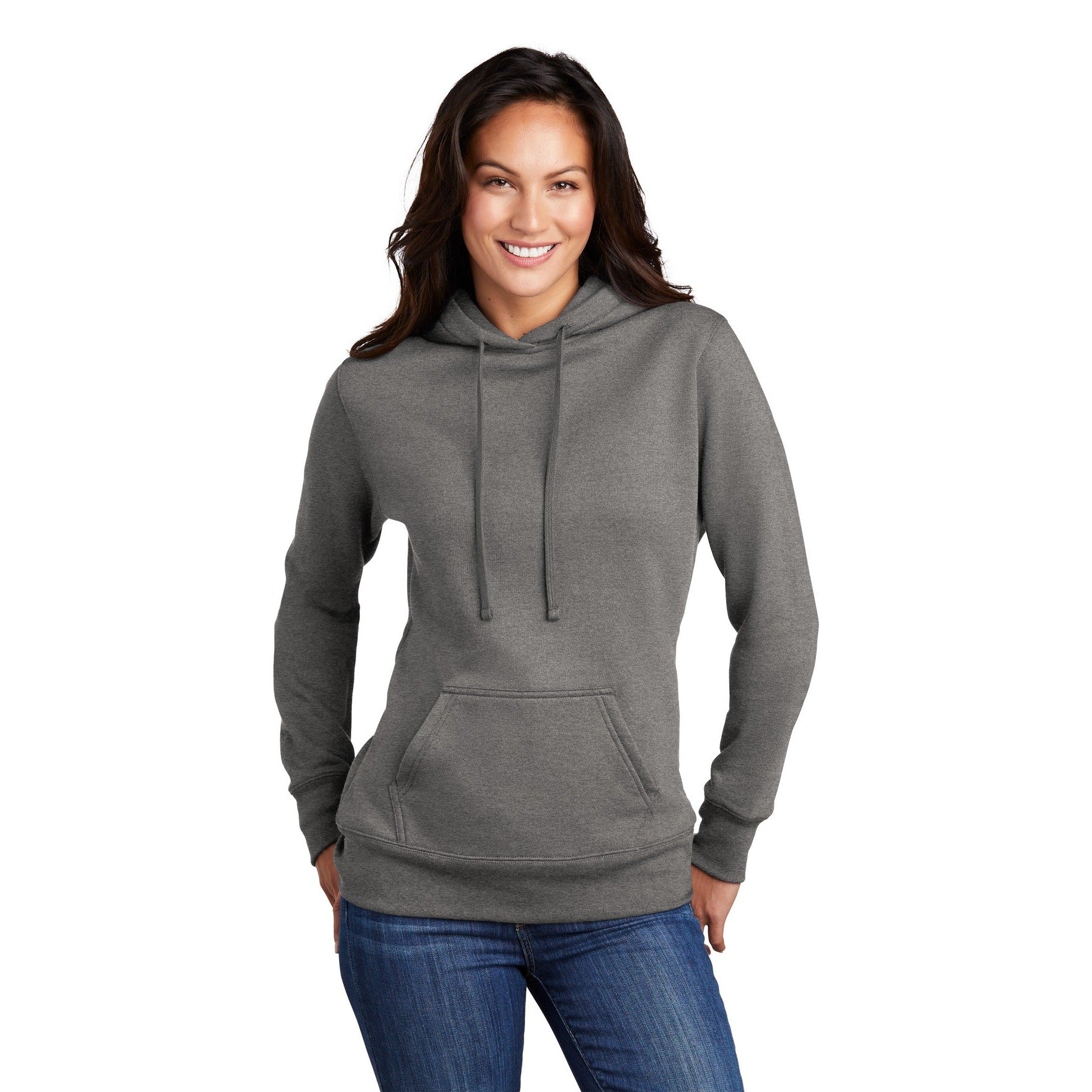 Port & Company-Port & Company ® Women's Core Fleece Pullover Hooded Sweatshirt LPC78H-MedTech-3
